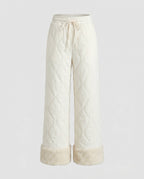 Women's Warm Padded Winter Pants with Fluffy Finish
