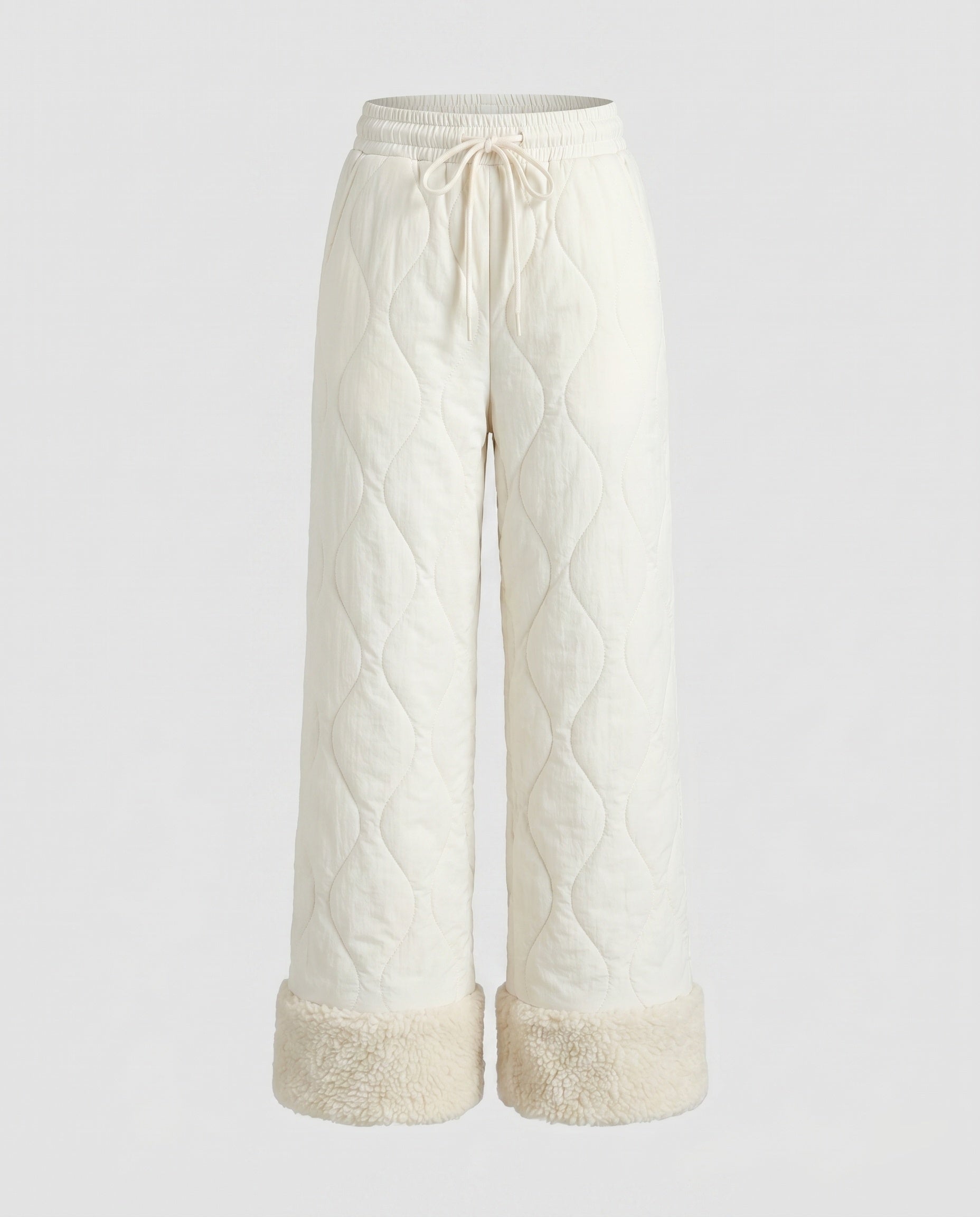 Women's Warm Padded Winter Pants with Fluffy Finish