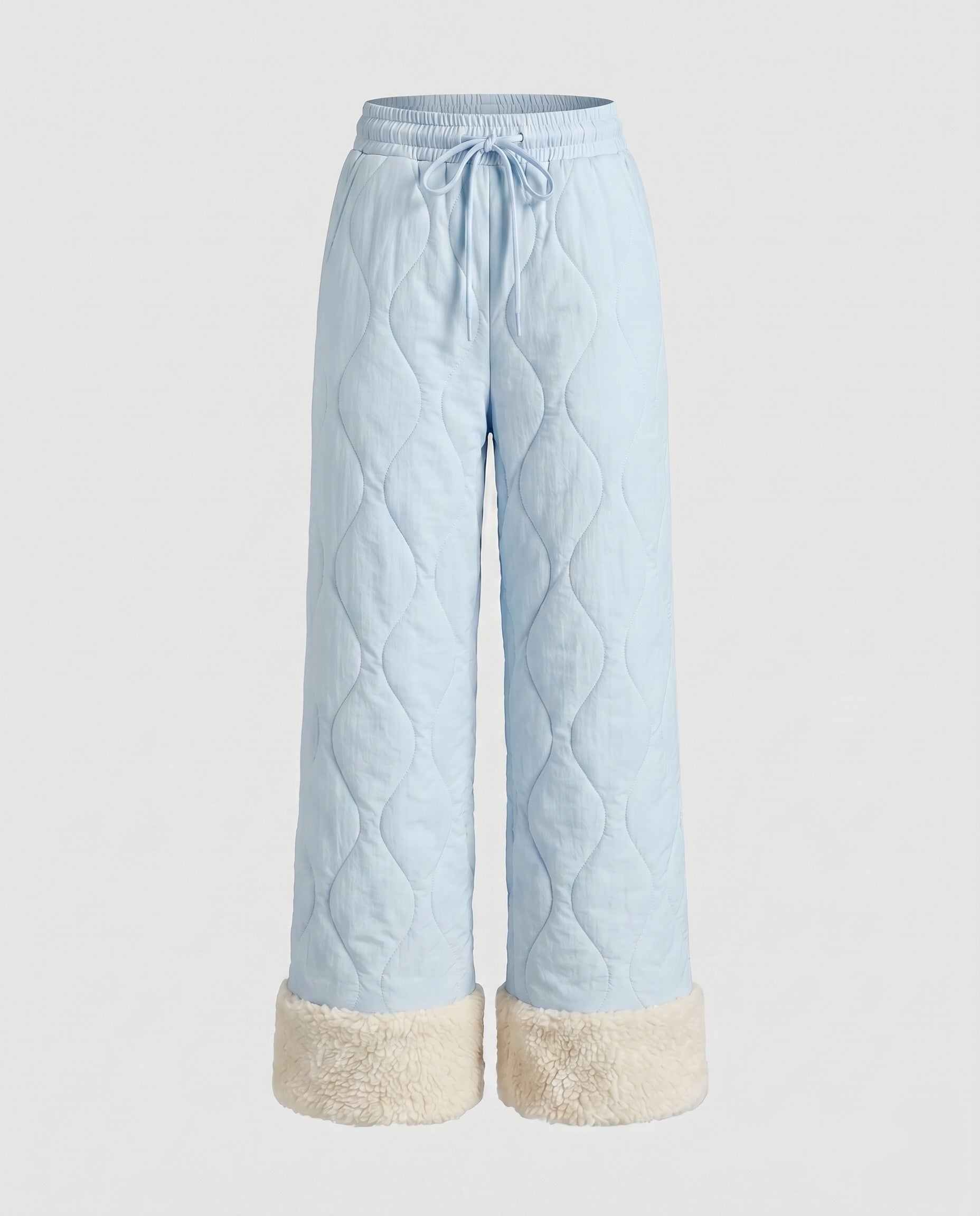 Women's Warm Padded Winter Pants with Fluffy Finish