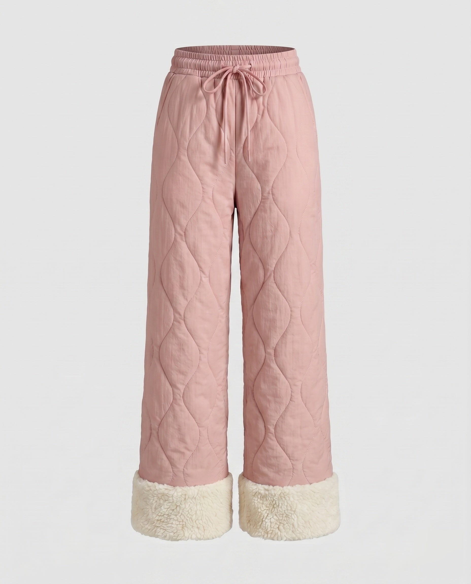 Women's Warm Padded Winter Pants with Fluffy Finish