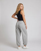 Women's Casual High-Waist Pants with Adjustable Waistband - Back View