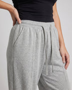 Women's Casual High-Waist Pants with Adjustable Waistband - Close-Up Detail