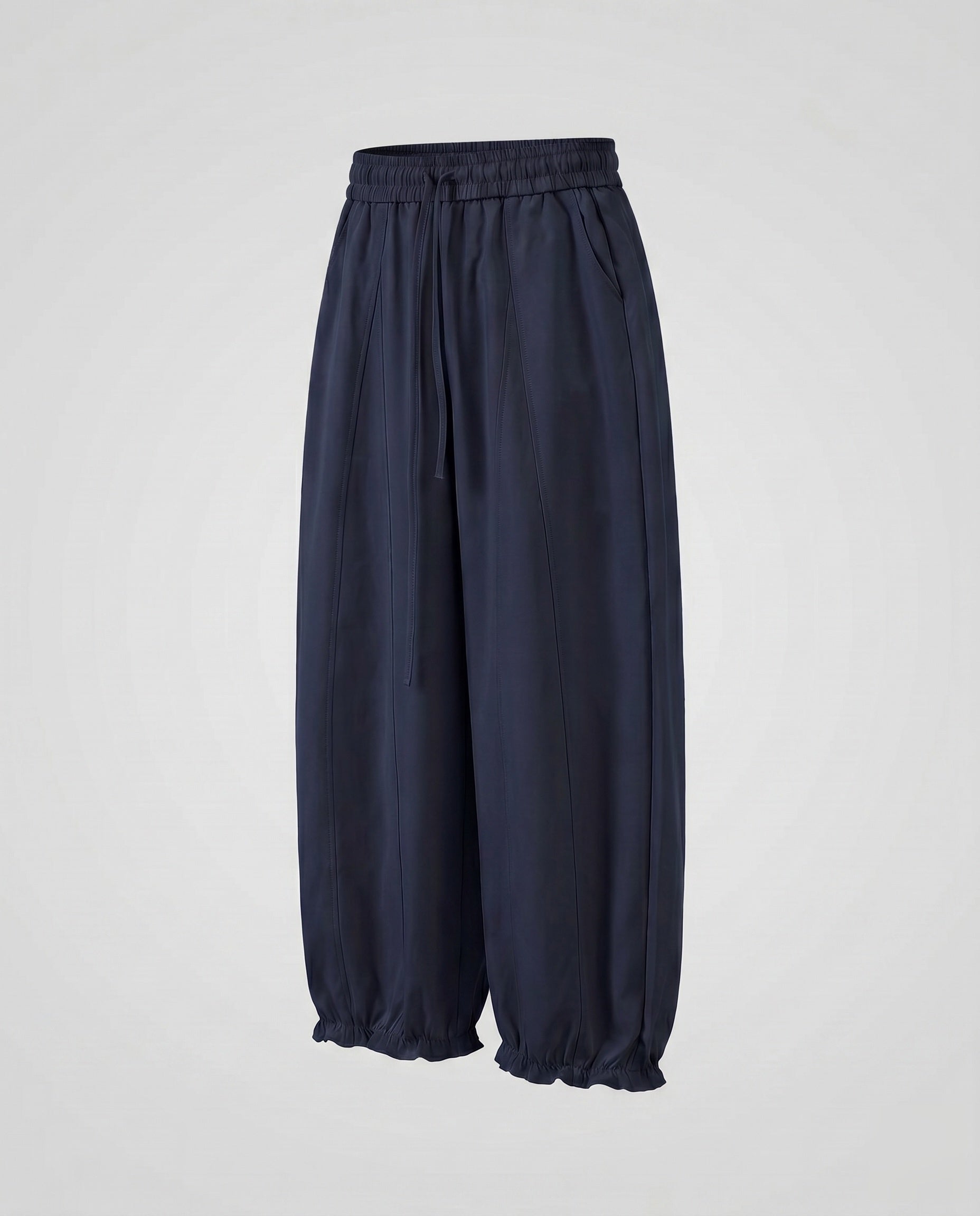 Women's Loose-Fitting Trousers with Elastic Waistband