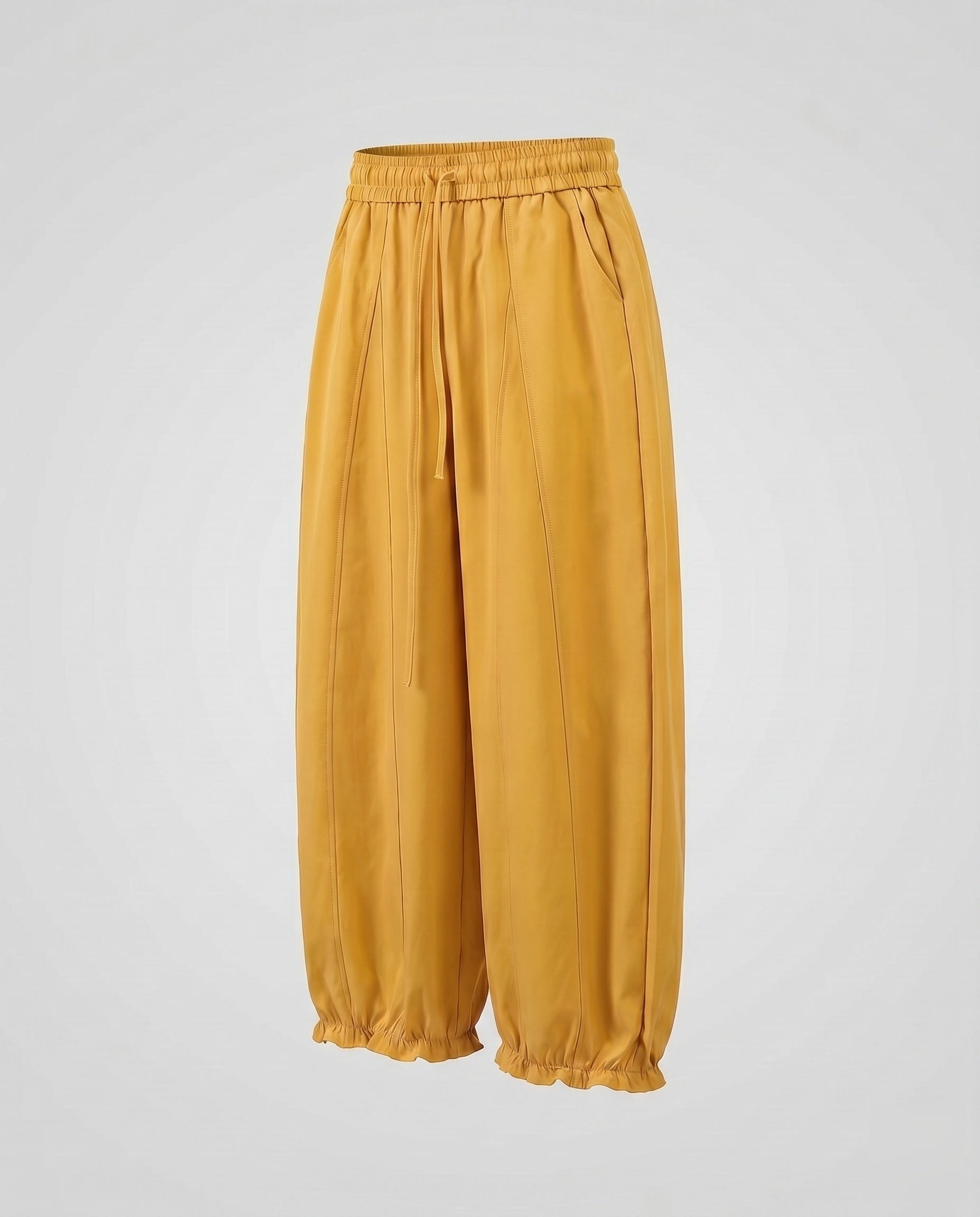 Women's Loose-Fitting Trousers with Elastic Waistband