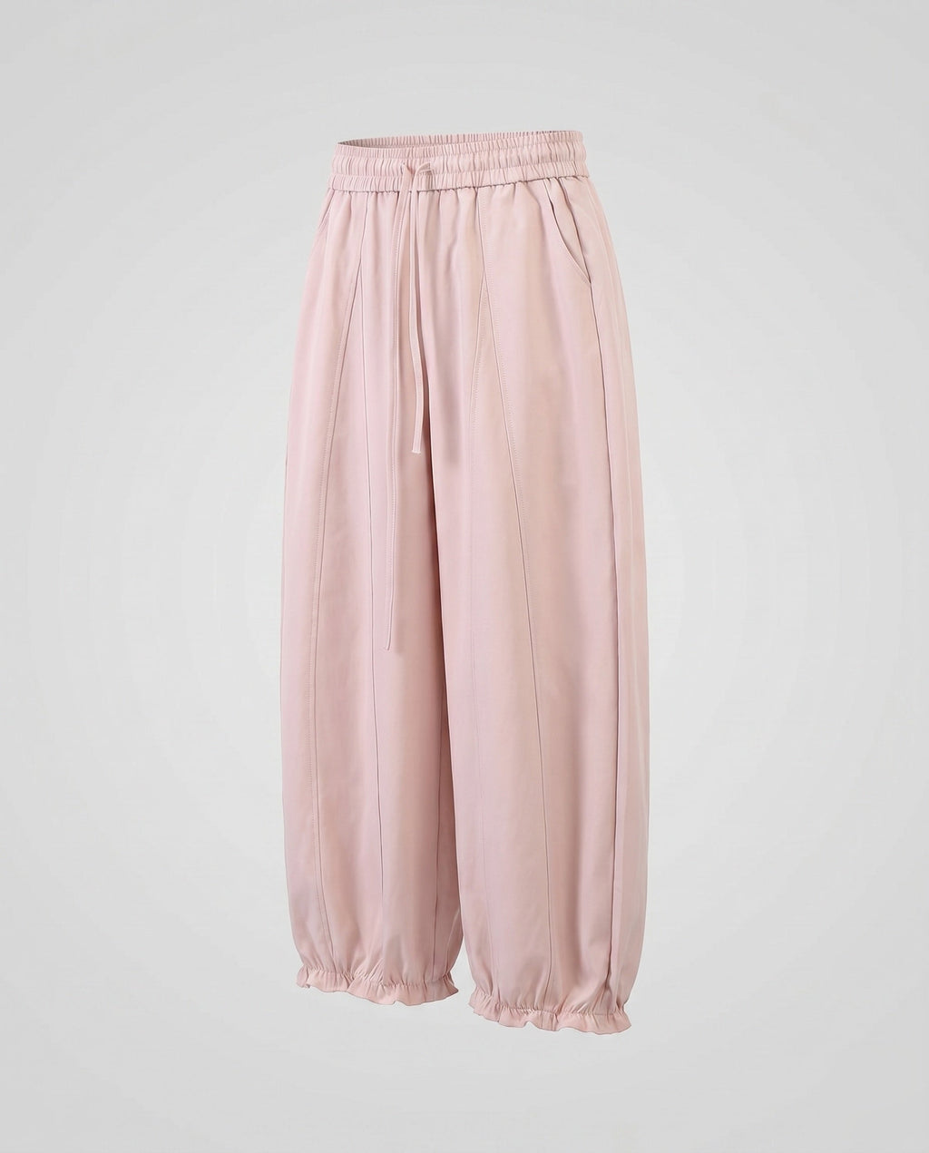 Women's Loose-Fitting Trousers with Elastic Waistband
