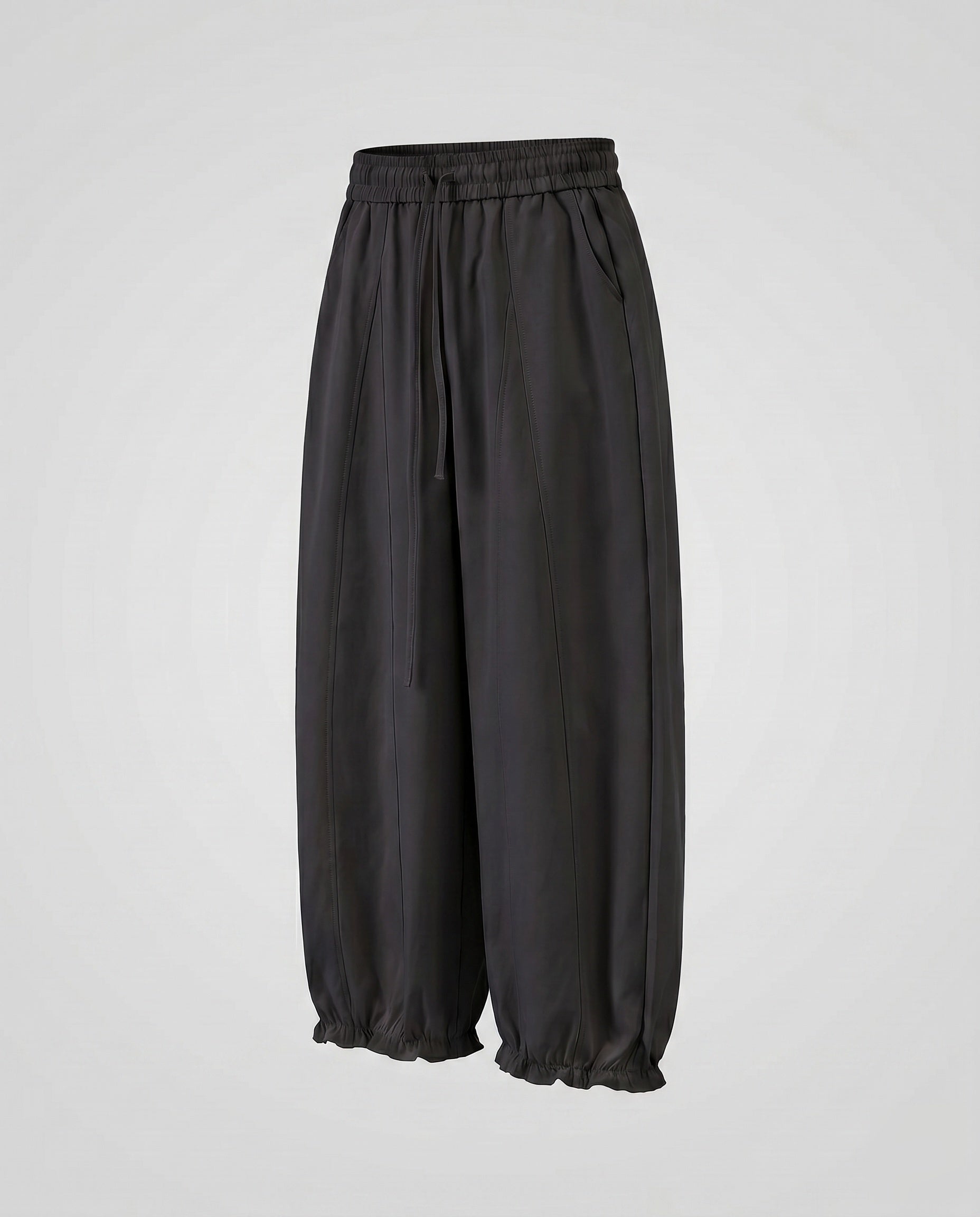 Women's Loose-Fitting Trousers with Elastic Waistband