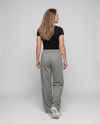 Women's Loose-Fitting Casual Palazzo Pants with Tie Belt - Back View