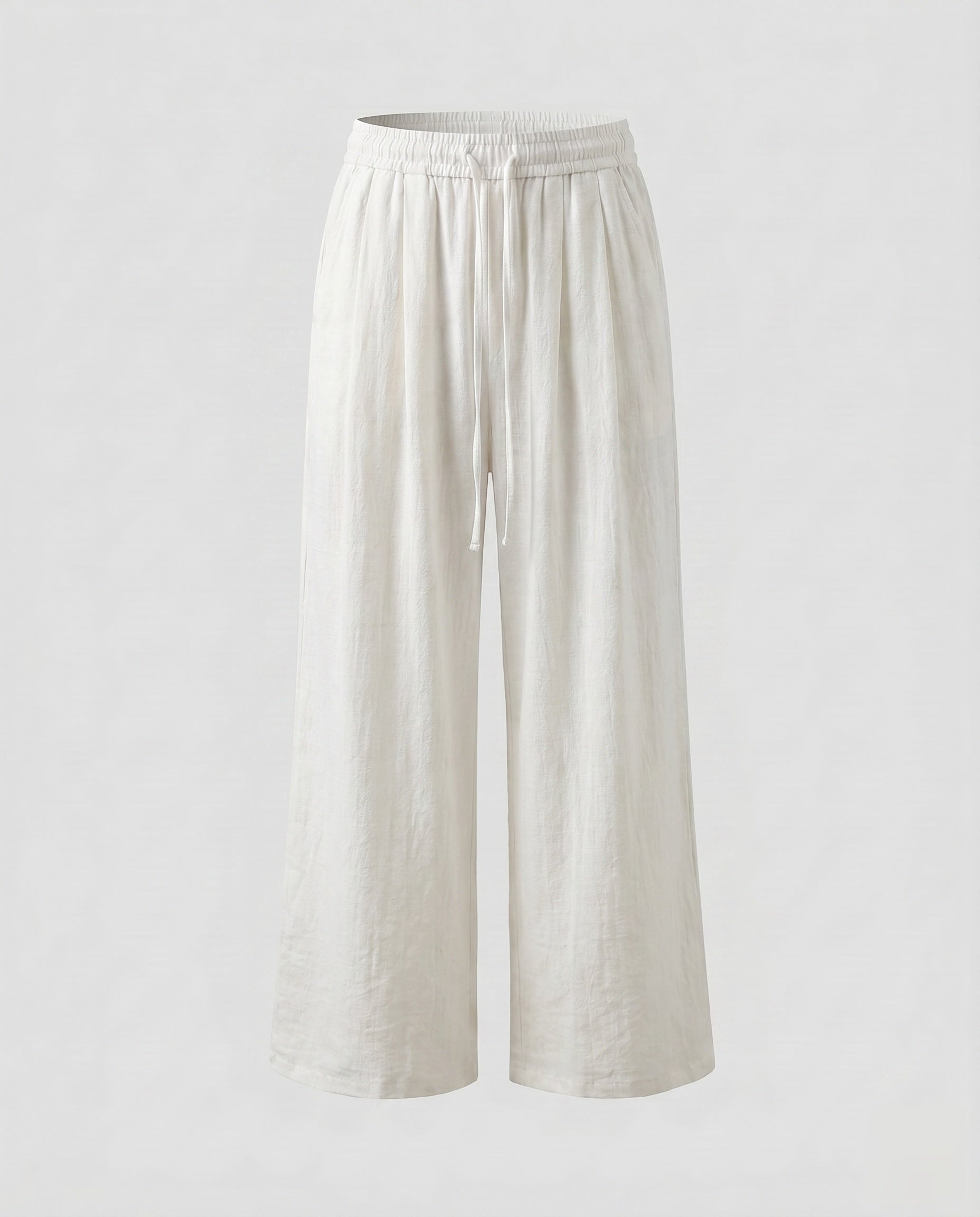 Women's Wide-Cut Palazzo Pants with Elastic Waistband