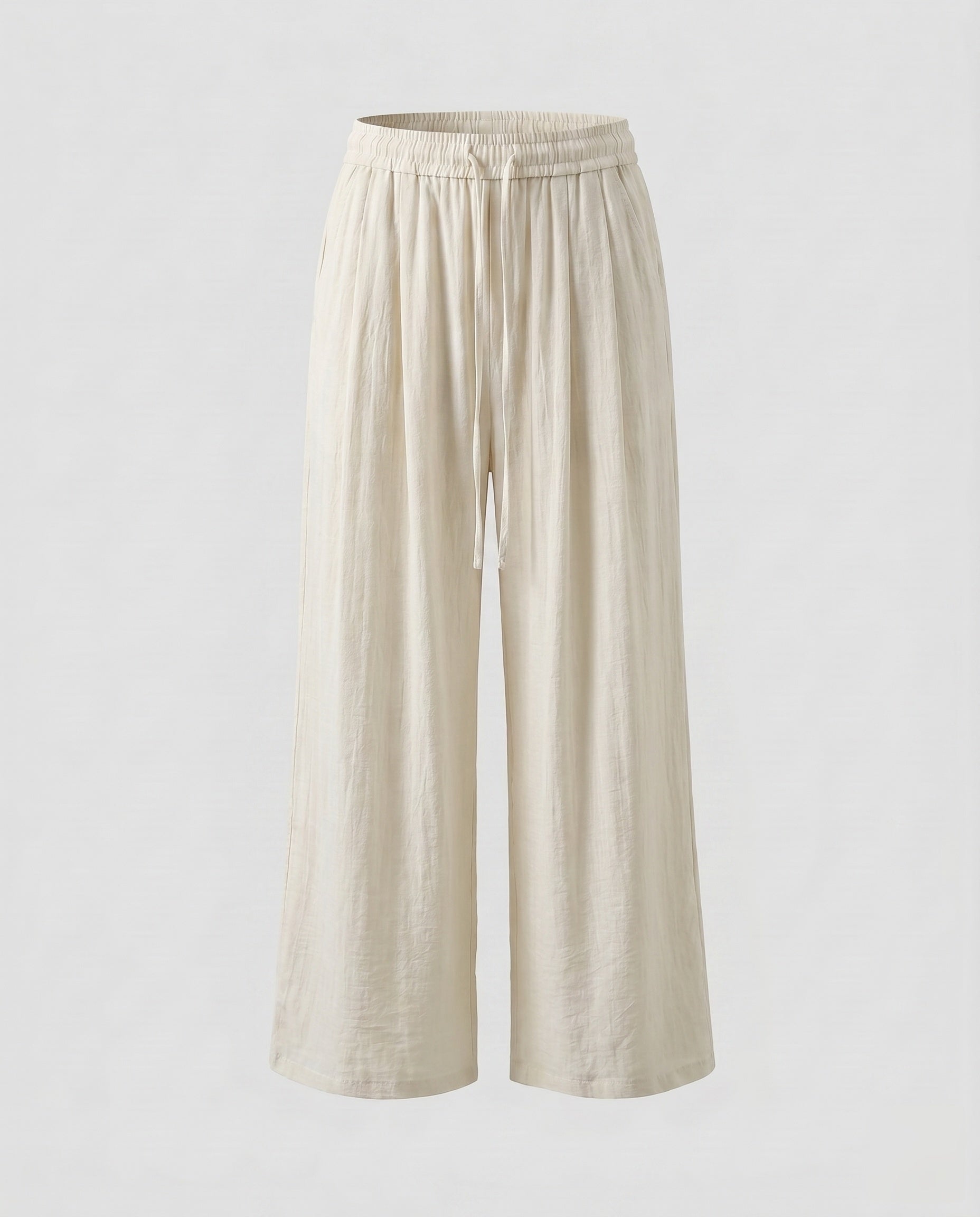 Women's Wide-Cut Palazzo Pants with Elastic Waistband
