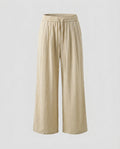 Women's Wide-Cut Palazzo Pants with Elastic Waistband
