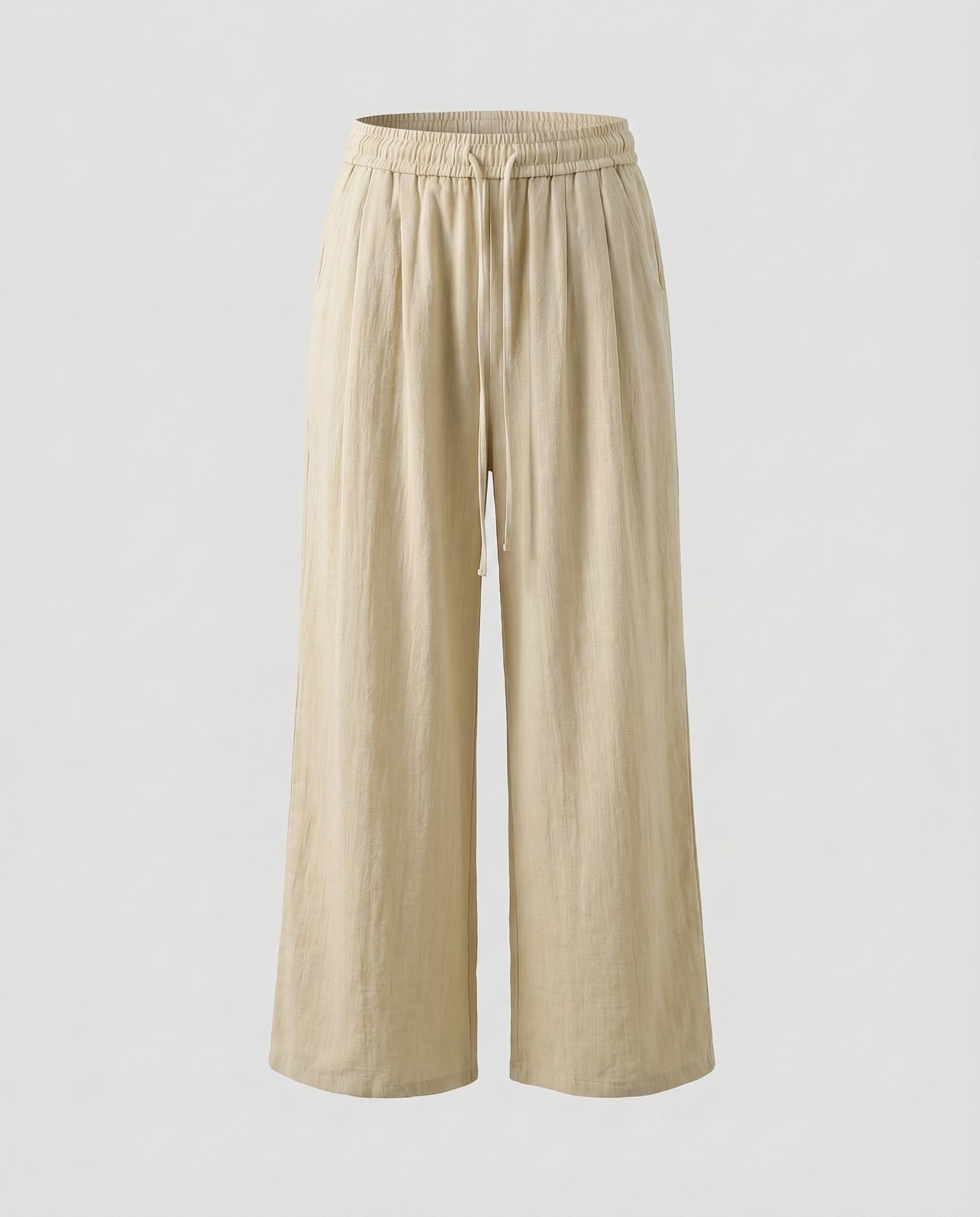 Women's Wide-Cut Palazzo Pants with Elastic Waistband