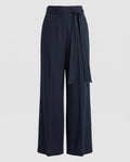 Women's Wide Palazzo Pants with Fashionable Tie Belt