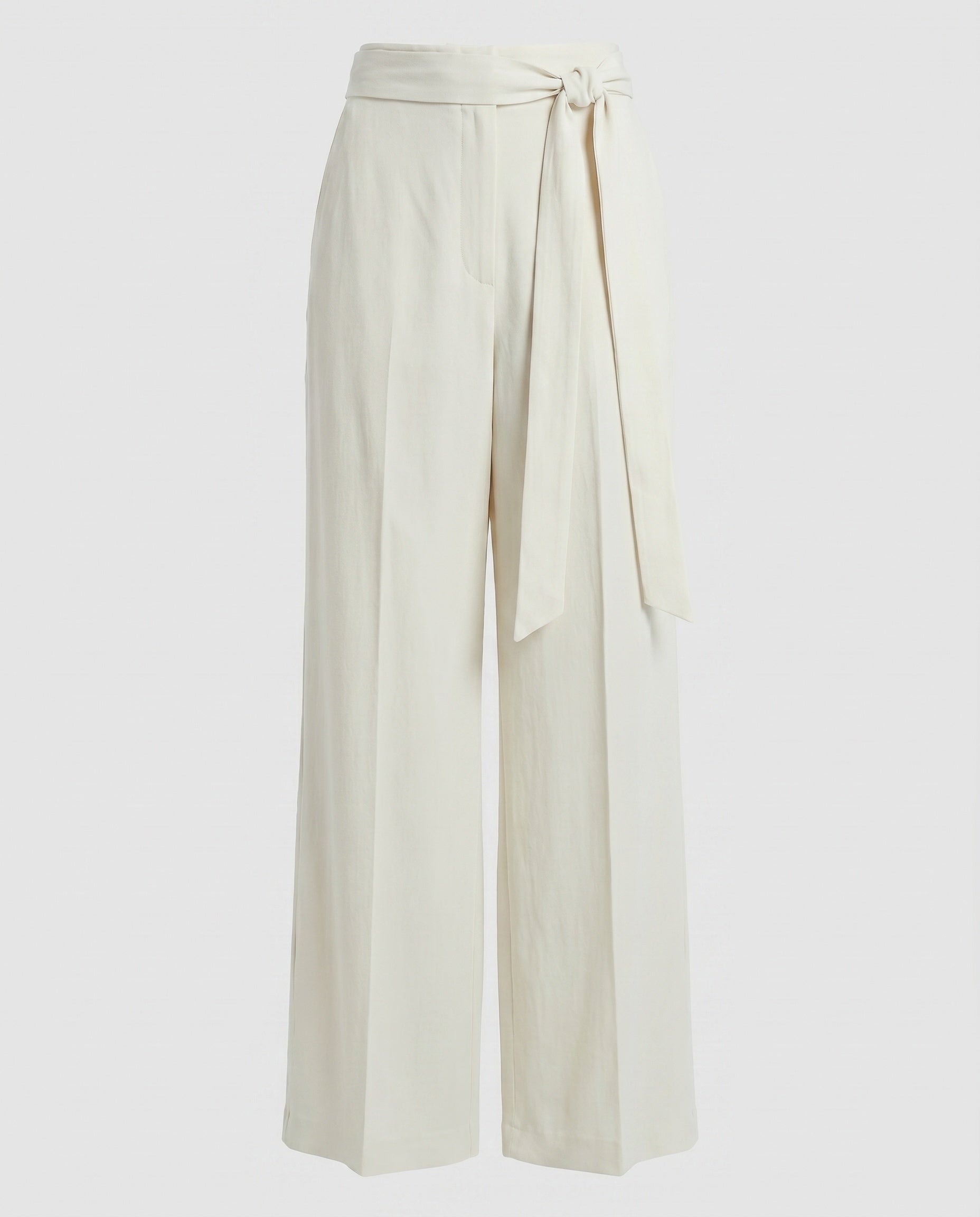 Women's Wide Palazzo Pants with Fashionable Tie Belt
