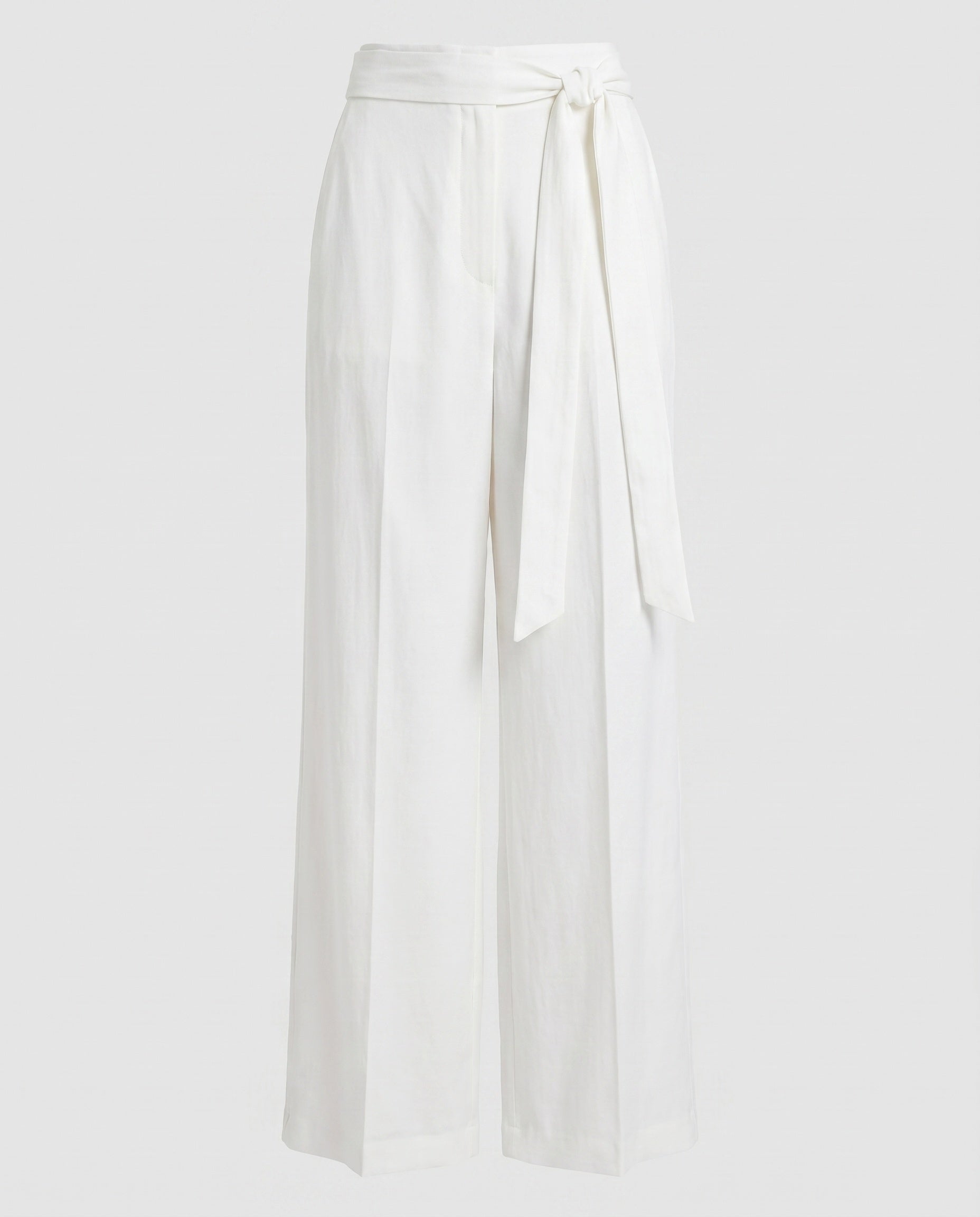 Women's Wide Palazzo Pants with Fashionable Tie Belt