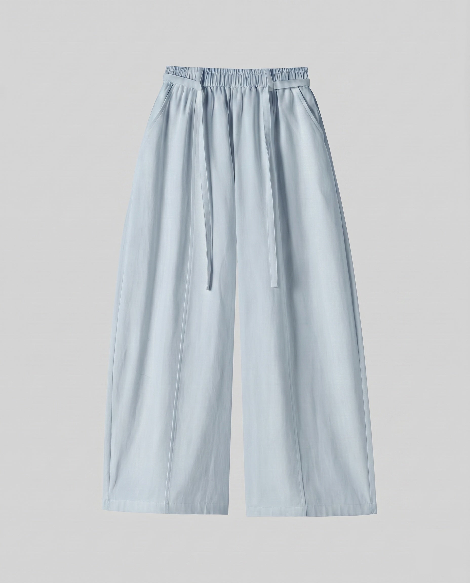 Women's Loose-Fitting Summer Trousers with Elastic Waistband