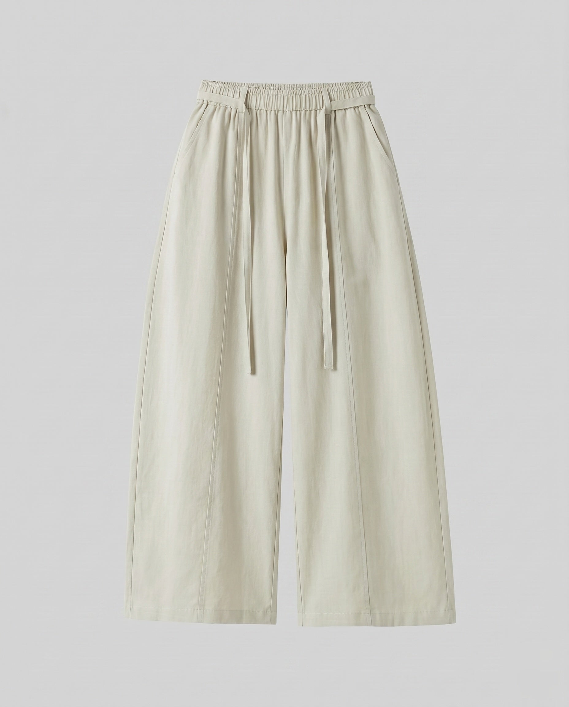 Women's Loose-Fitting Summer Trousers with Elastic Waistband