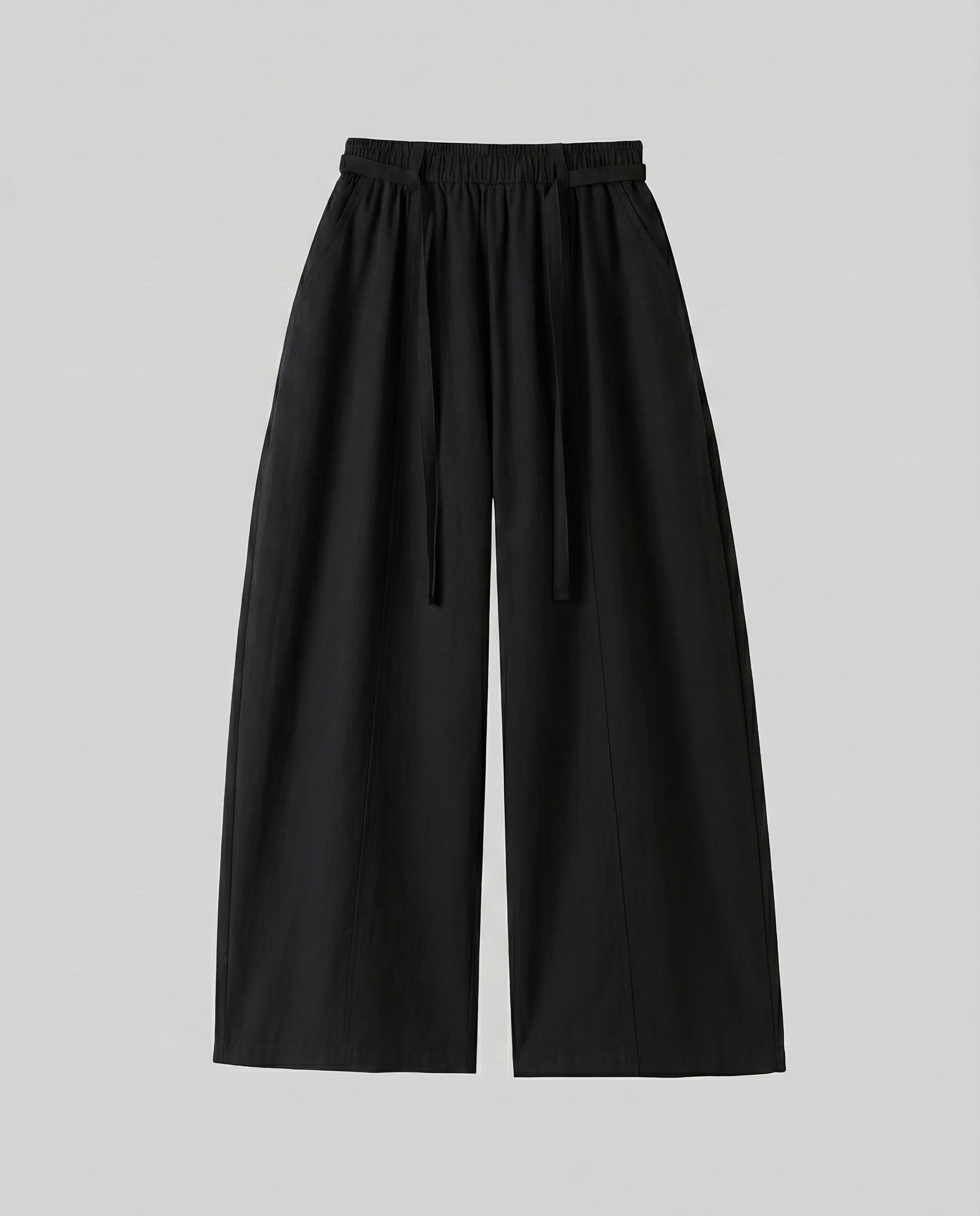 Women's Loose-Fitting Summer Trousers with Elastic Waistband
