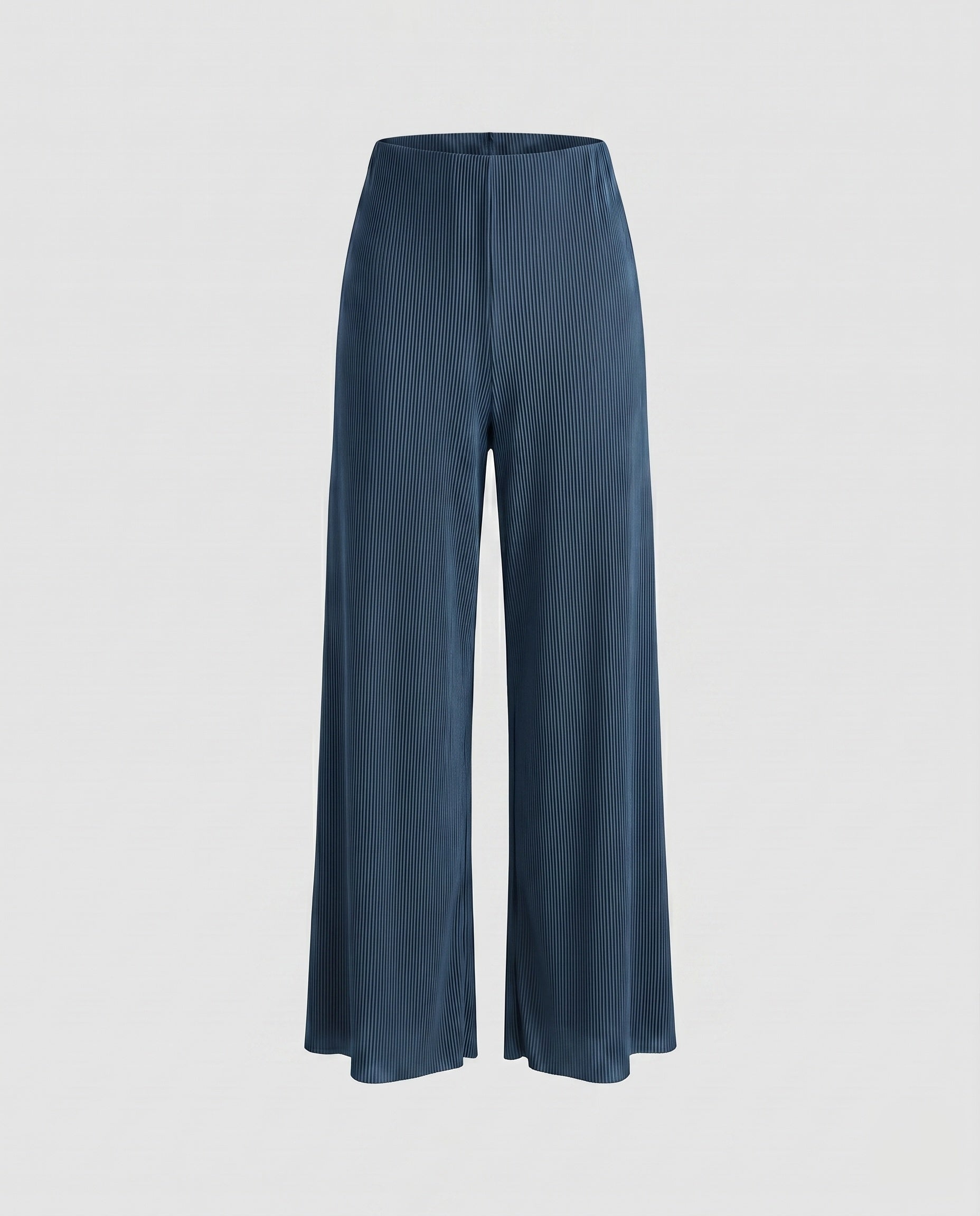 Women's High-Waisted Wide Leg Pants with Elegant Slit