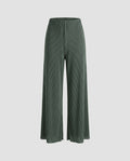 Women's High-Waisted Wide Leg Pants with Elegant Slit