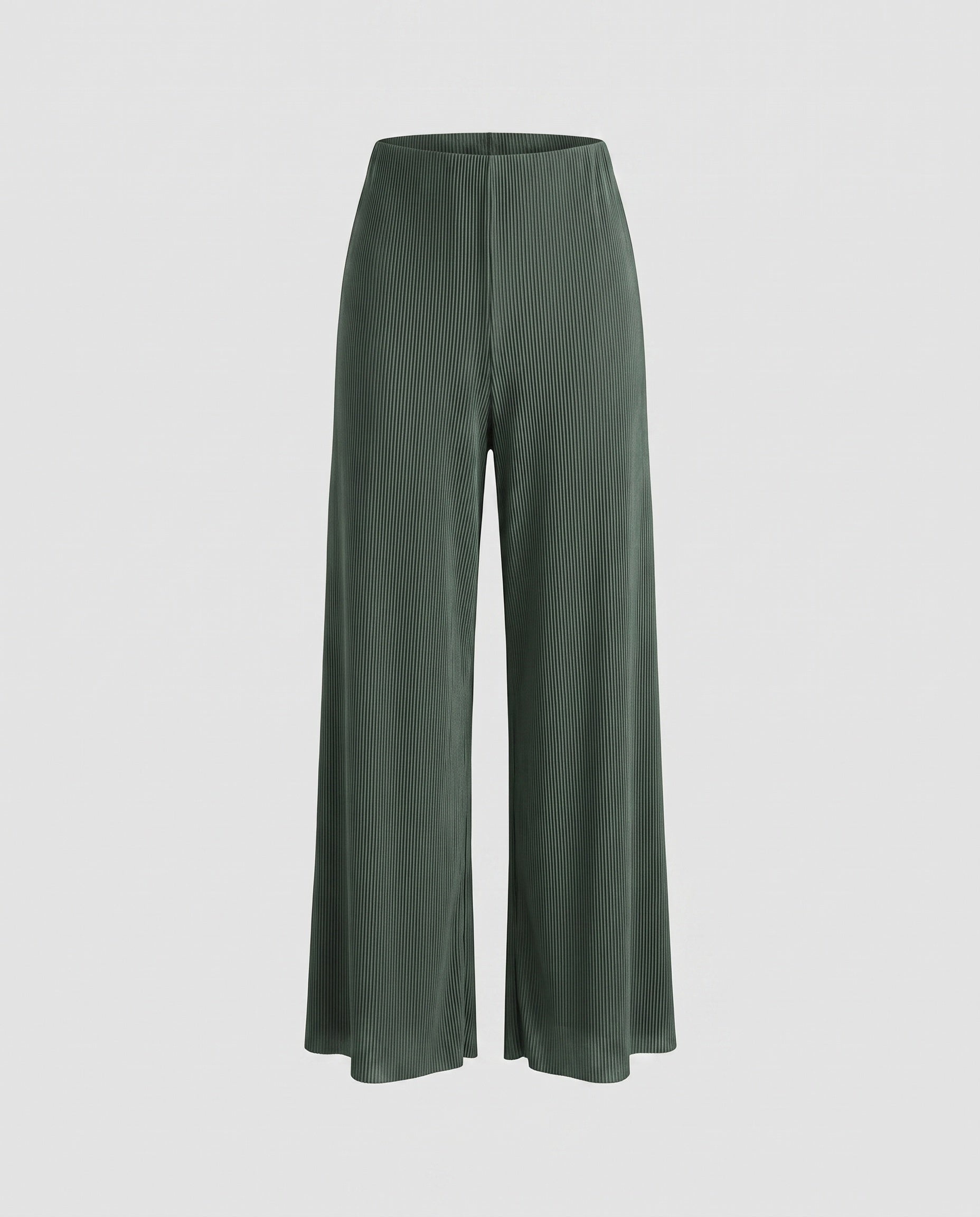 Women's High-Waisted Wide Leg Pants with Elegant Slit