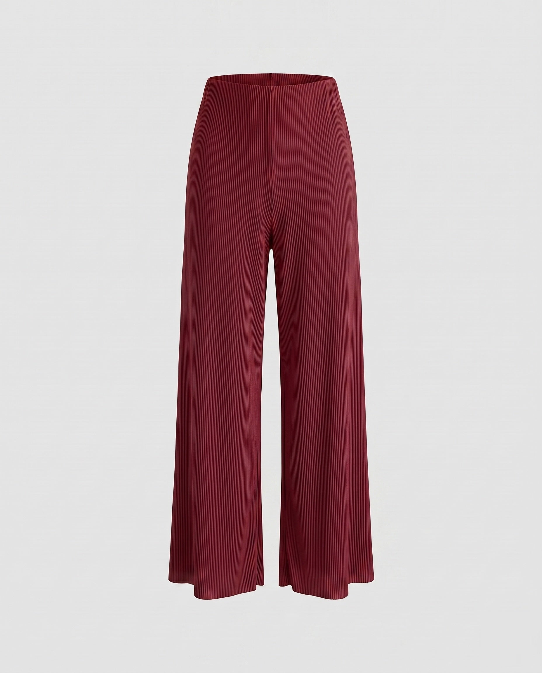 Women's High-Waisted Wide Leg Pants with Elegant Slit