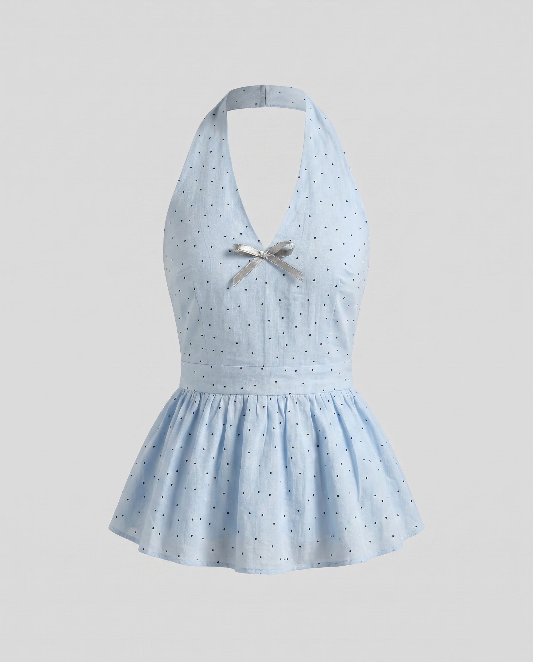 Women's Sleeveless Blouse Shirt with Ruffle Details, Chic Bow Accent
