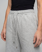 Women's Comfortable Sweatpants with Elastic Waistband and Side Pockets - Close-Up Detail