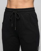 Women's Comfortable High-Waist Leisure Pants with Wide Leg - Close-Up Detail