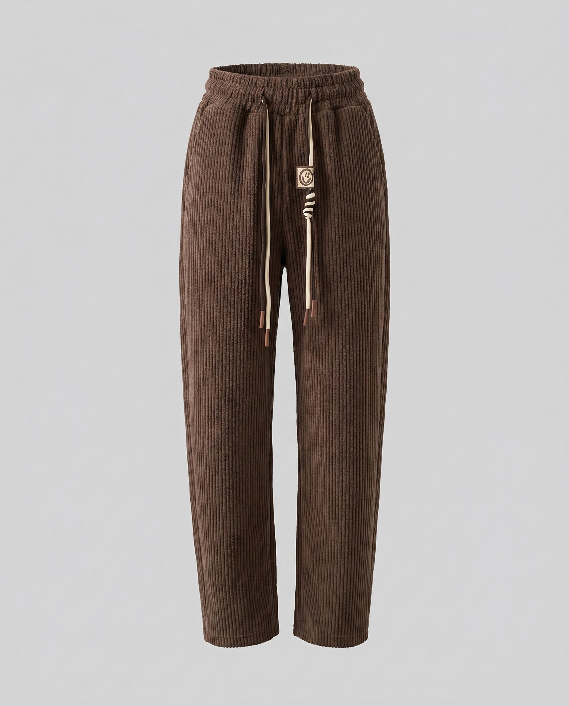 Women's Casual Ribbed Knit Pants with Elastic Waistband
