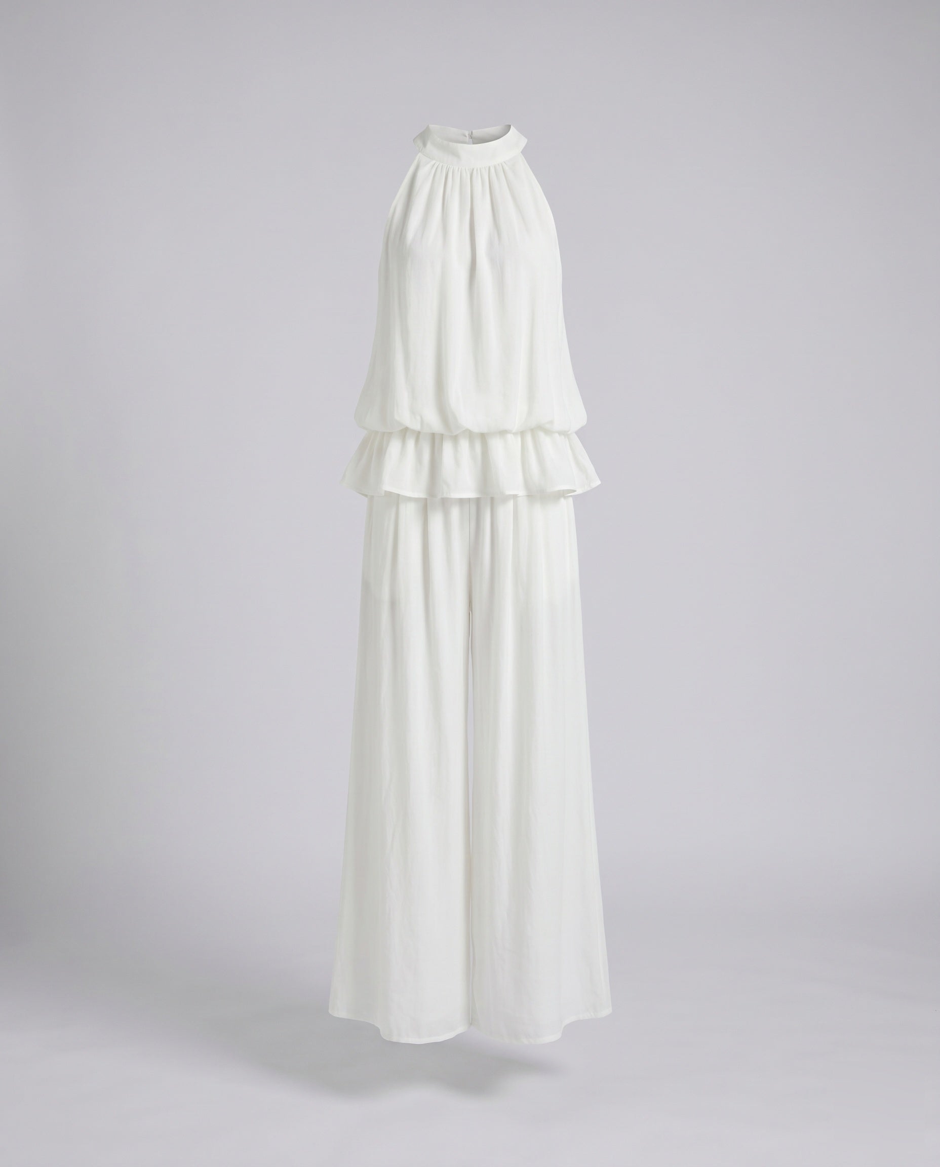 Women's Casual Two-Piece Set with Off-Shoulder Blouse and Wide Pants