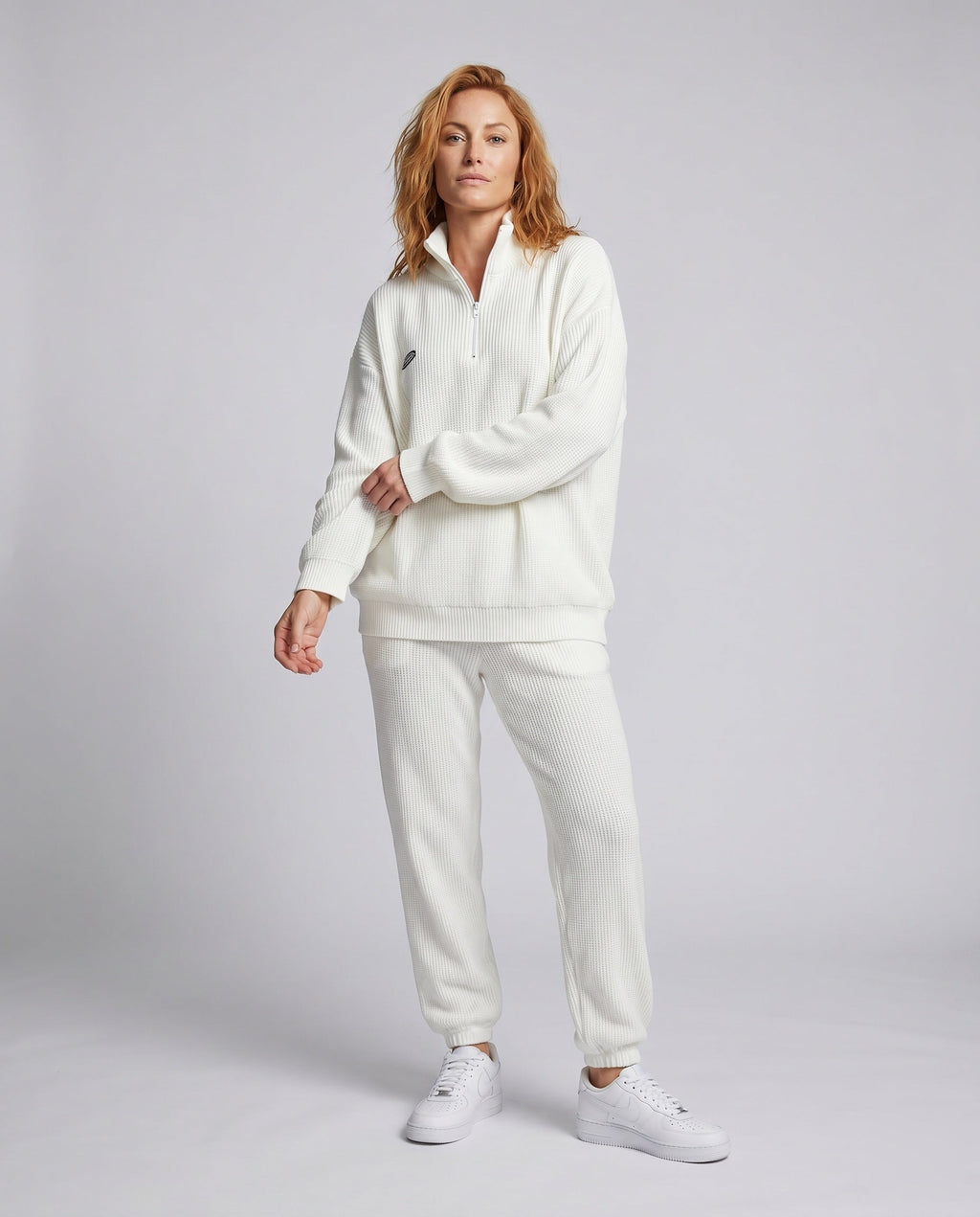 Women's Loungewear Set made of Softly Textured Material - Front View
