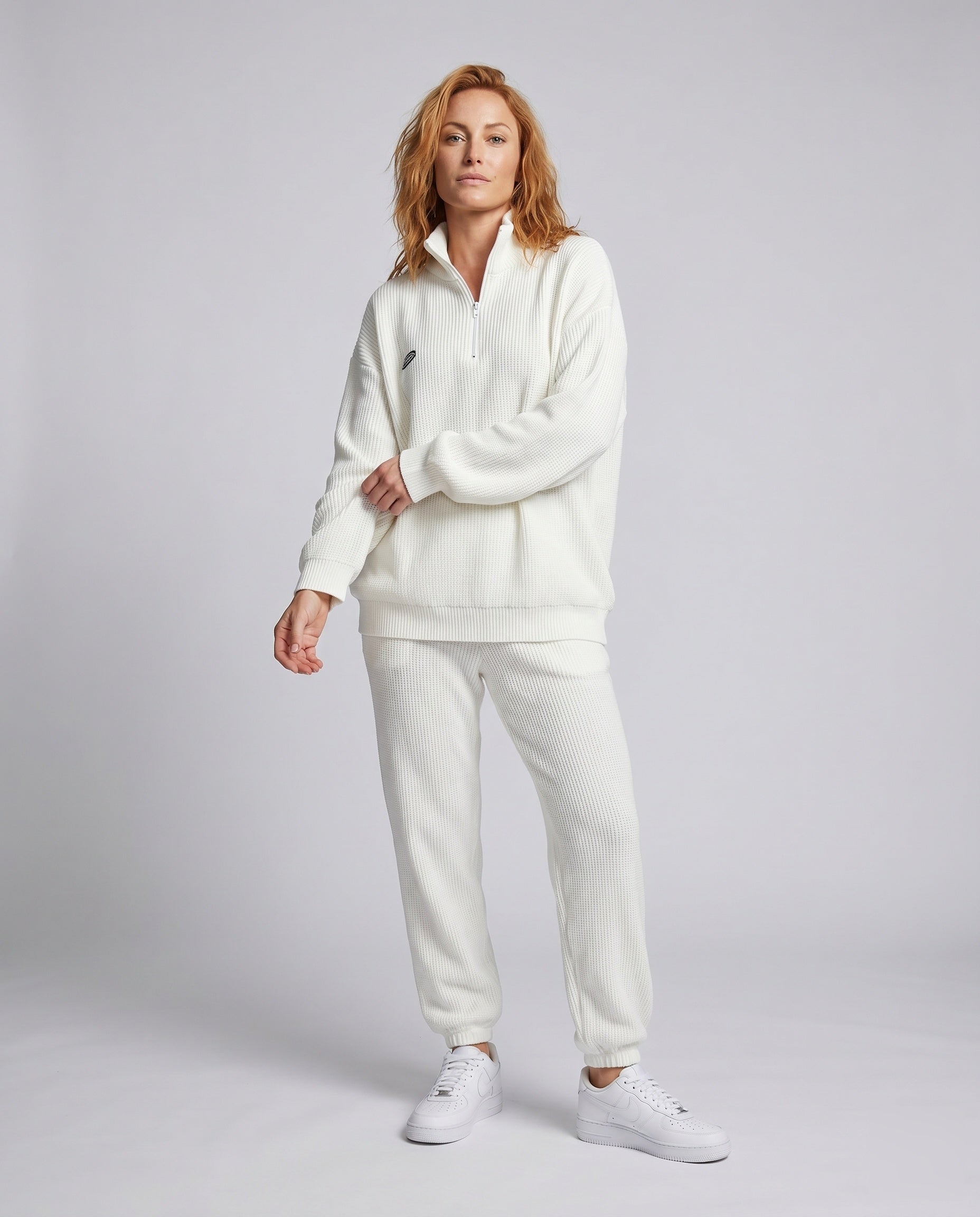 Women's Loungewear Set made of Softly Textured Material - Front View