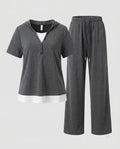 Women's Sporty Leisure Set with Hood and Elastic Waistband