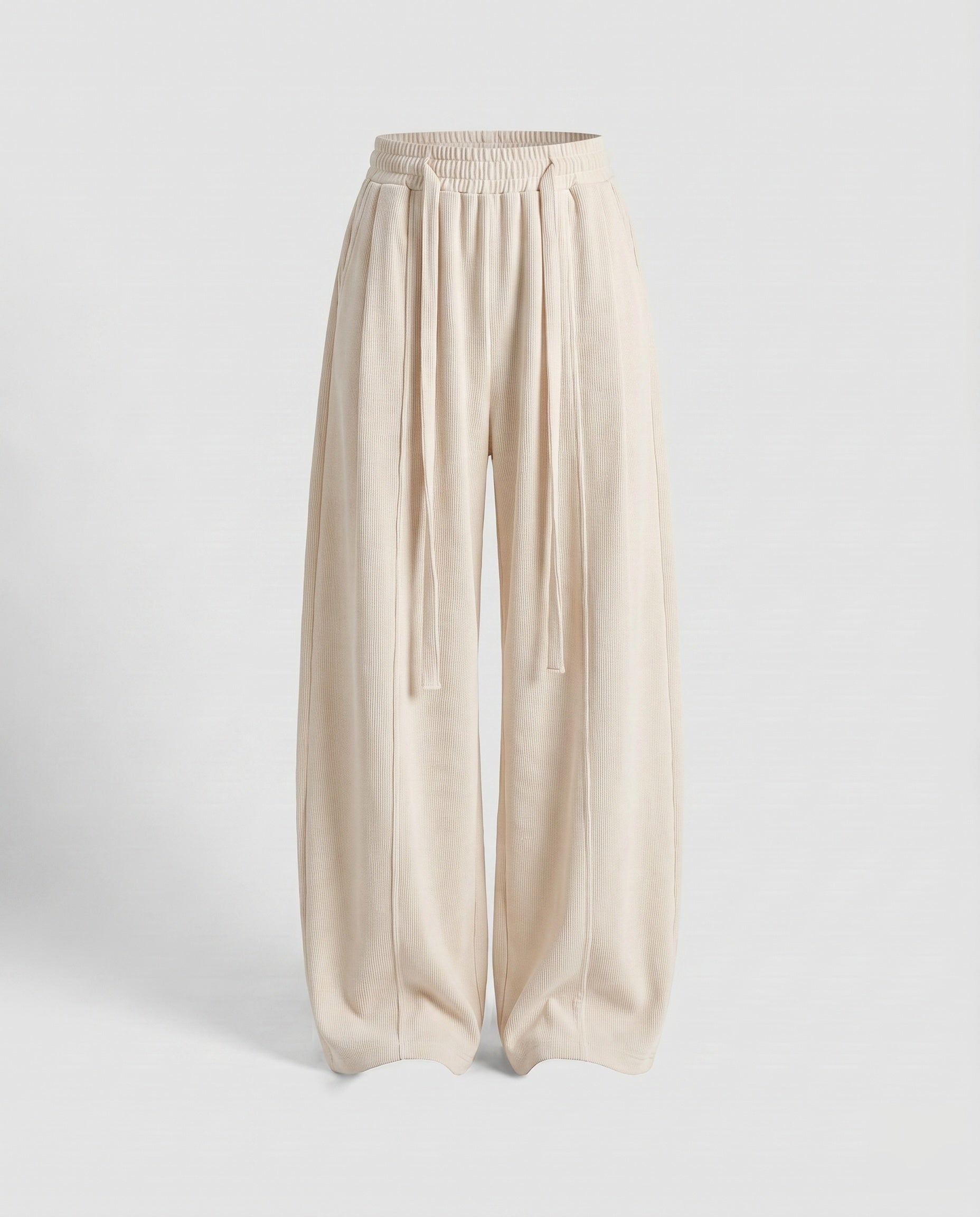 Women's Wide Corduroy Pants with a Loose Fit and Elastic Waistband