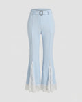 Women's Elegant Marlene Trousers with Lace Accents