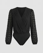 Women's Stylish Top with Playful Lace Sleeves