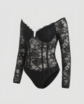 Women's Lace Bodysuits with Sophisticated Sleeves