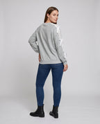 Women's Sweatshirt with Fine Lace Accents and Decorative Bows - Back View
