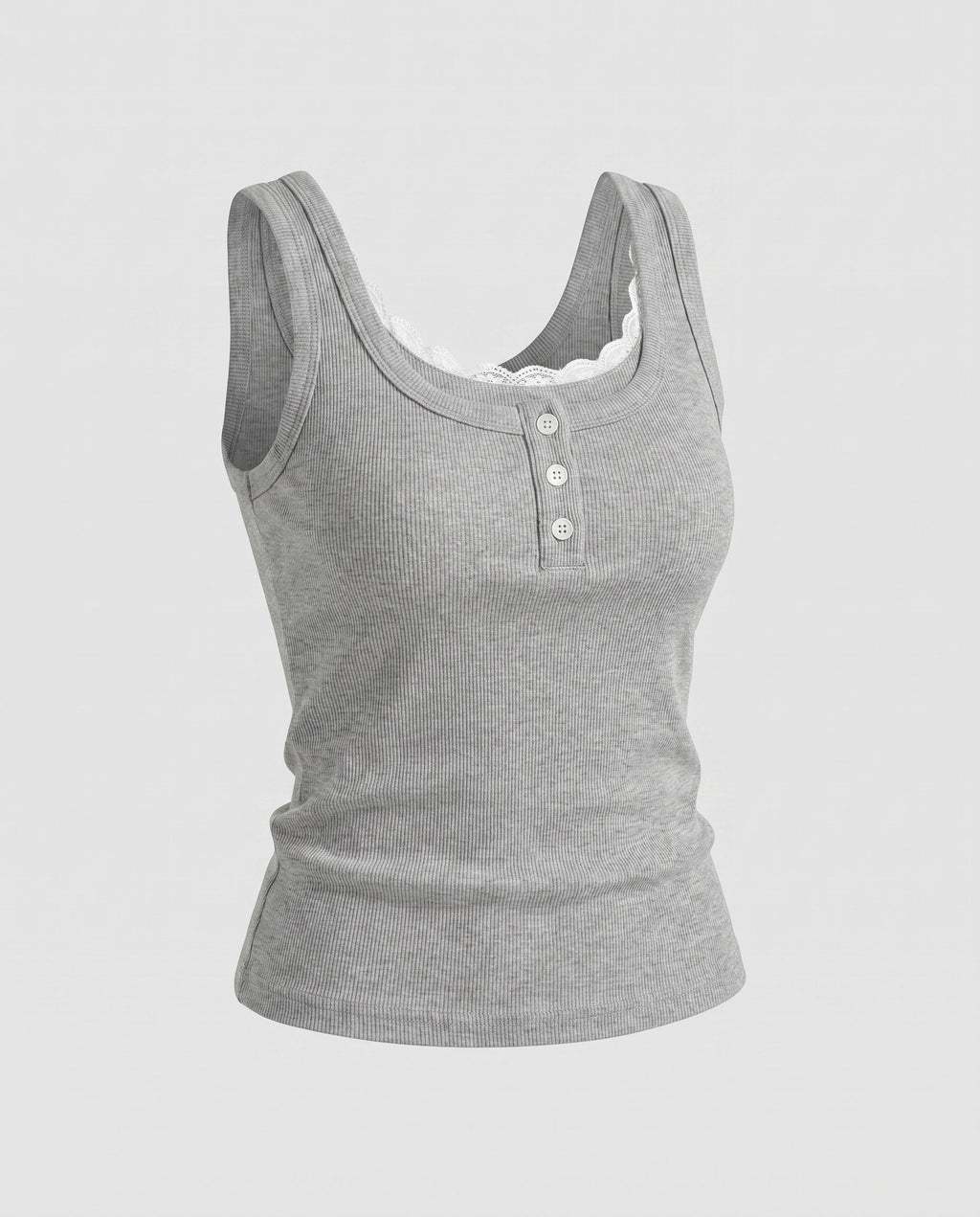 Women's Sleeveless Top with Delicate Lace Trim From
