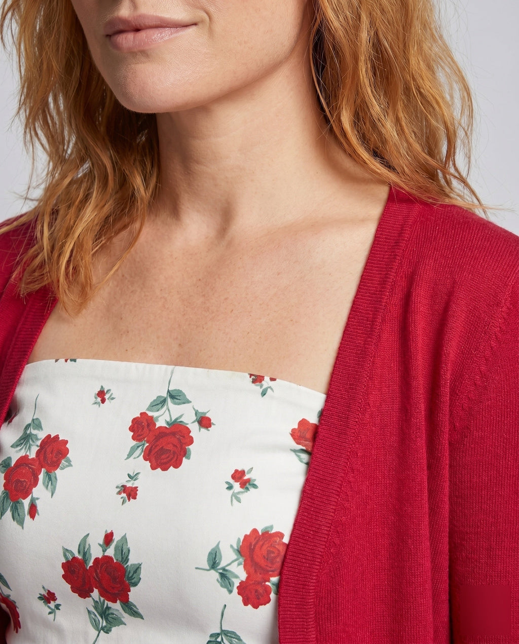 Women's Blouse Shirt with Floral Peplum Design - Close-Up Detail