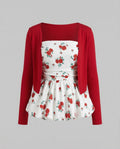 Women's Blouse Shirt with Floral Peplum Design