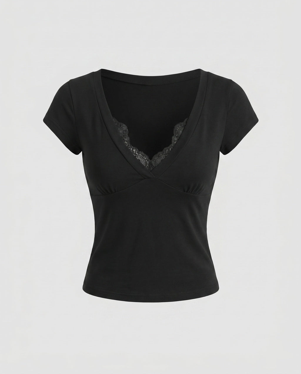 Women's Crop Top with Elegant Lace Gradient