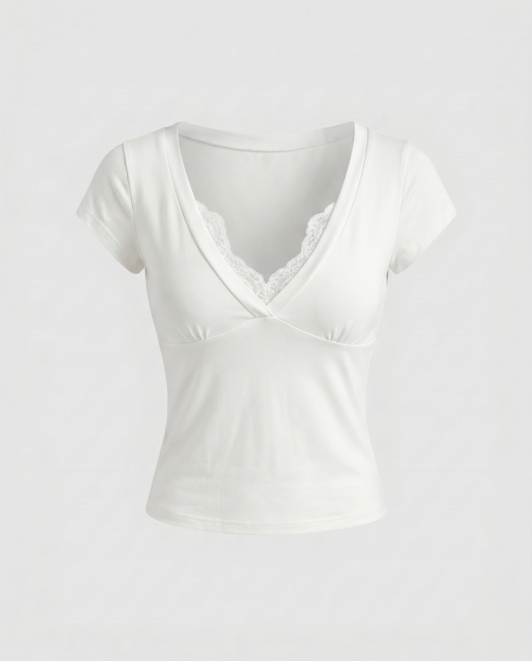 Women's Crop Top with Elegant Lace Gradient