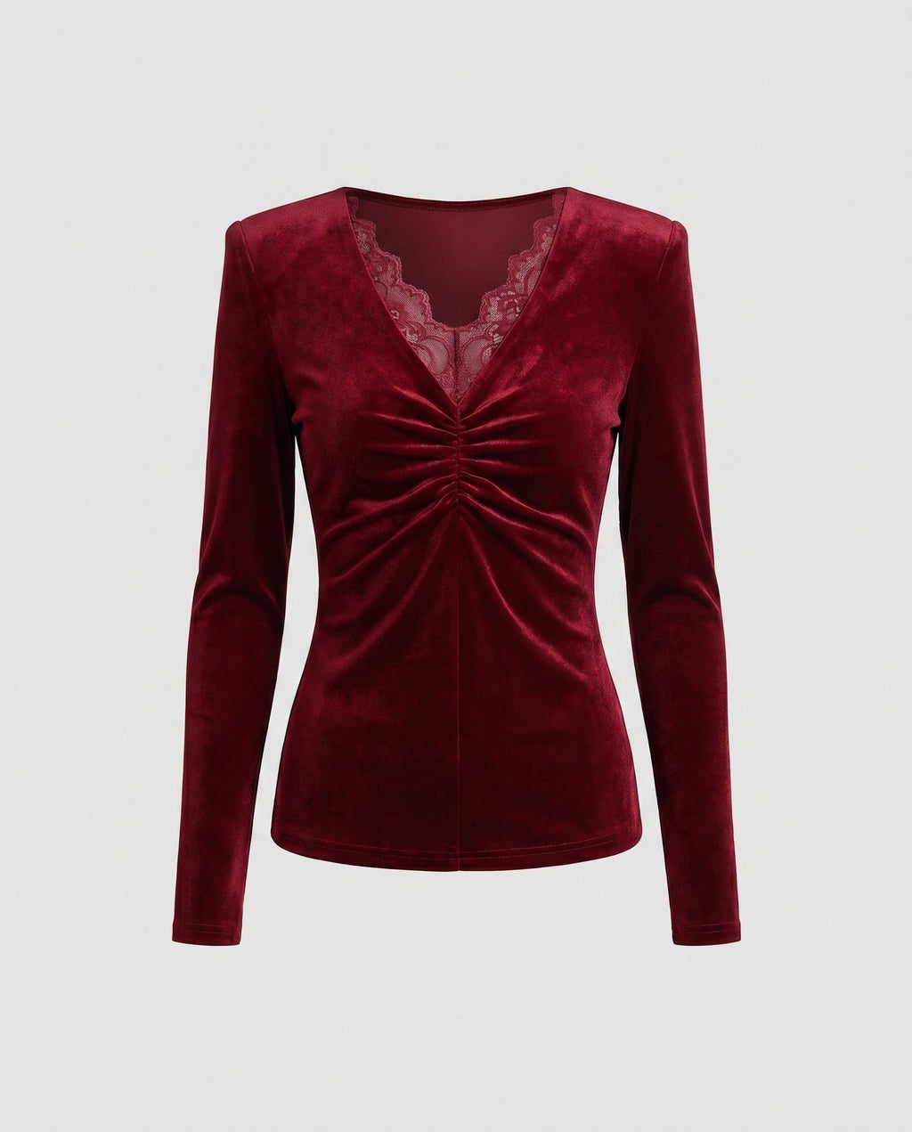 Women's Elegant Top with Lace Accents and Wrap Design