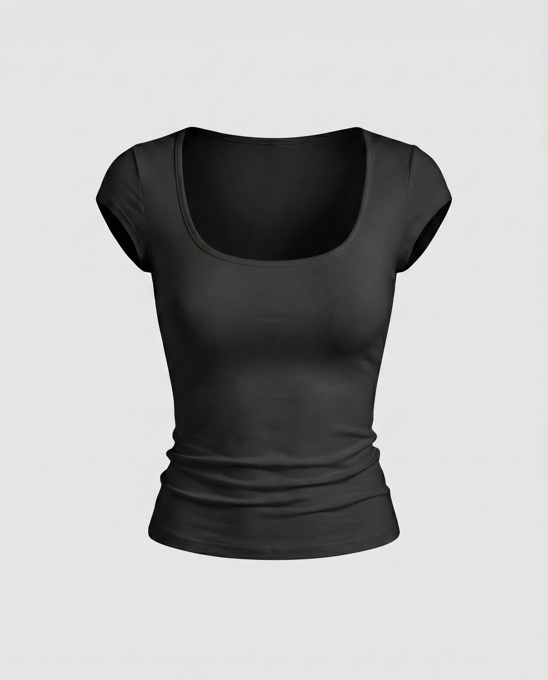 Women's Fitted T-Shirt with Elegant Lace Hem