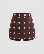 Women's Short Skirt with Playful Polka Dot Pattern