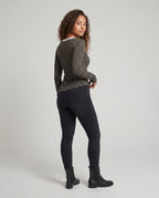 Women's Long Sleeve Shirt with Playful Lace Collar - Back View