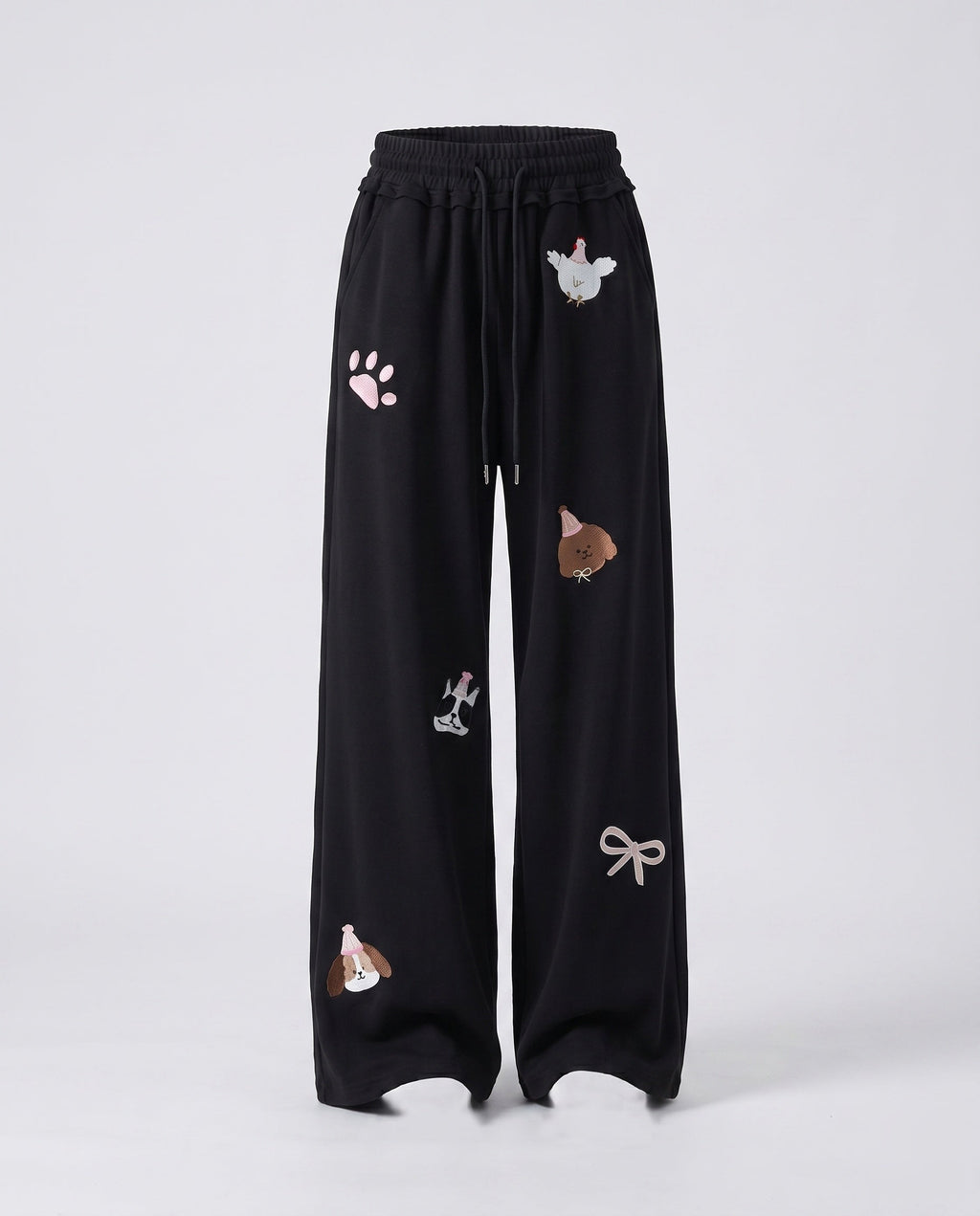 Women's Loose Casual Pants with Playful Animal Designs