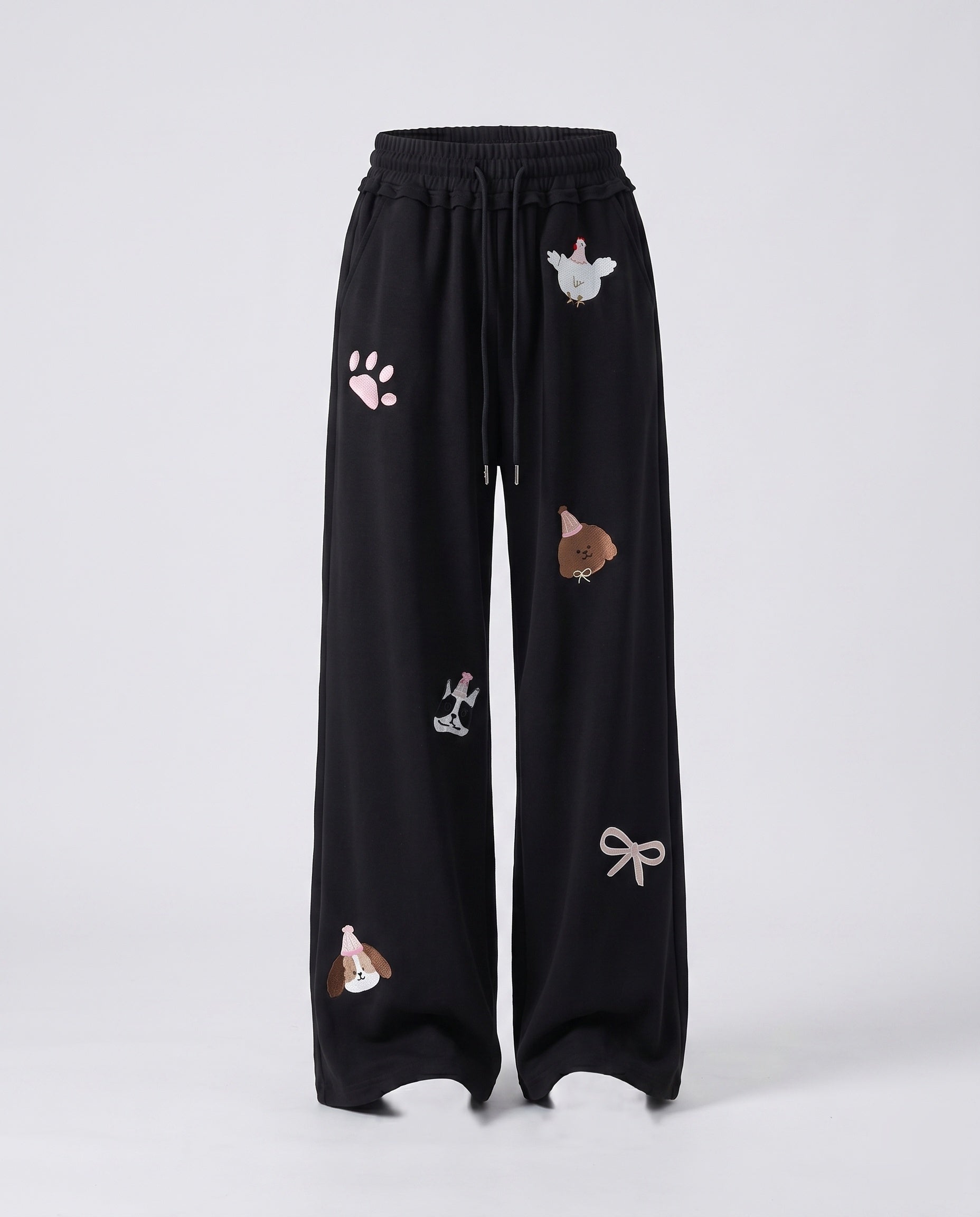 Women's Loose Casual Pants with Playful Animal Designs
