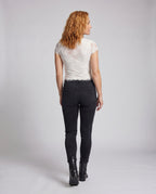 Women's Top with Lace and Romantic V-Neck - Back View